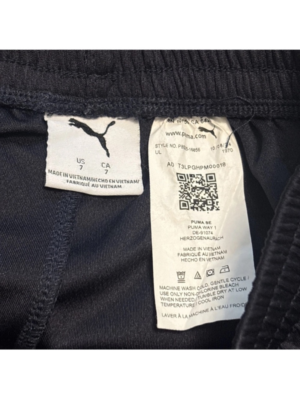 (2) PUMA boys T-shirts & Athletic Shorts Sets Big Logo Sage White Black Size 7 - Picture 10 of 16